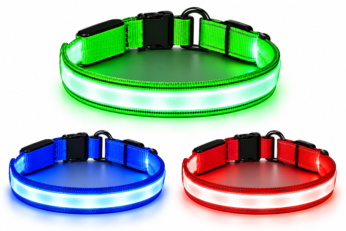 Collar LED para Perros – Visibilidad Nocturna Máxima