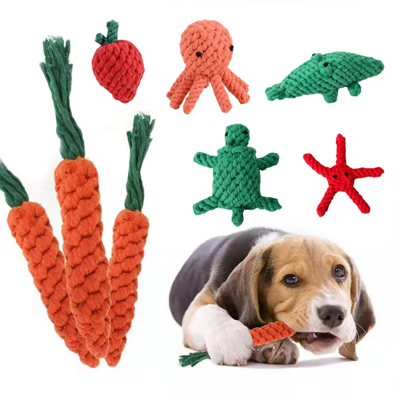 Juguete de Cuerda para Perros – Formas Divertidas para Morder y Jugar