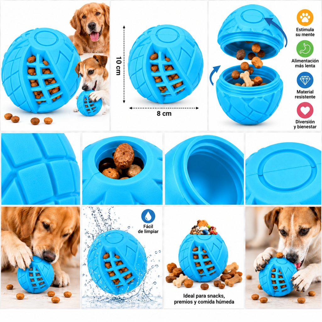 Pelota Interactiva con Dispensador de Premios para Perros