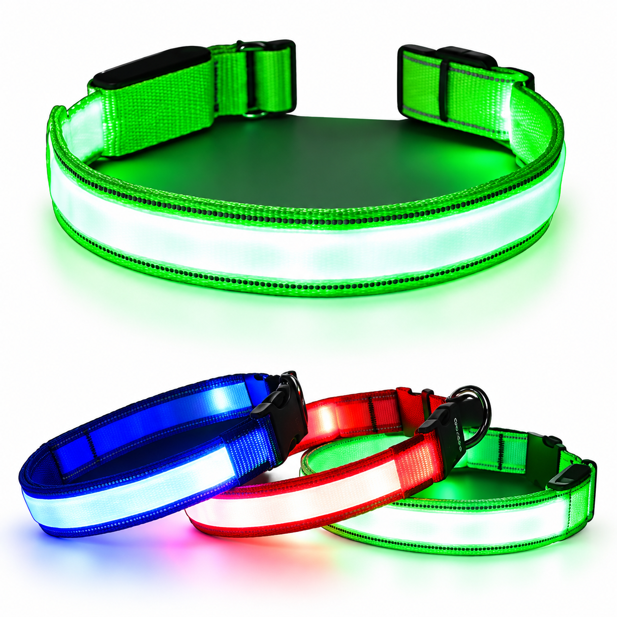 Collar LED Luminoso para Perros – Seguridad y Visibilidad Nocturna