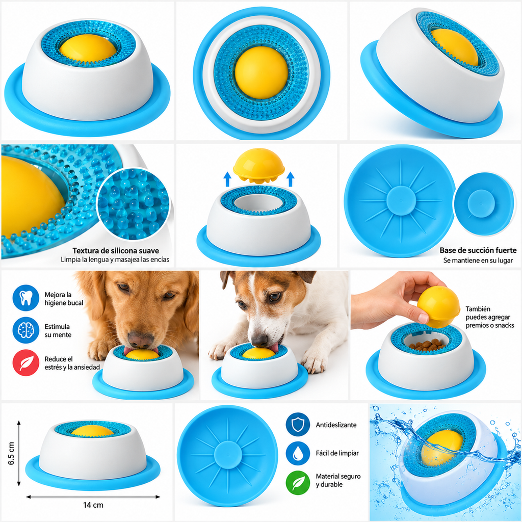 Juguete Lamedor Lento para Perros – Relax y Entretenimiento