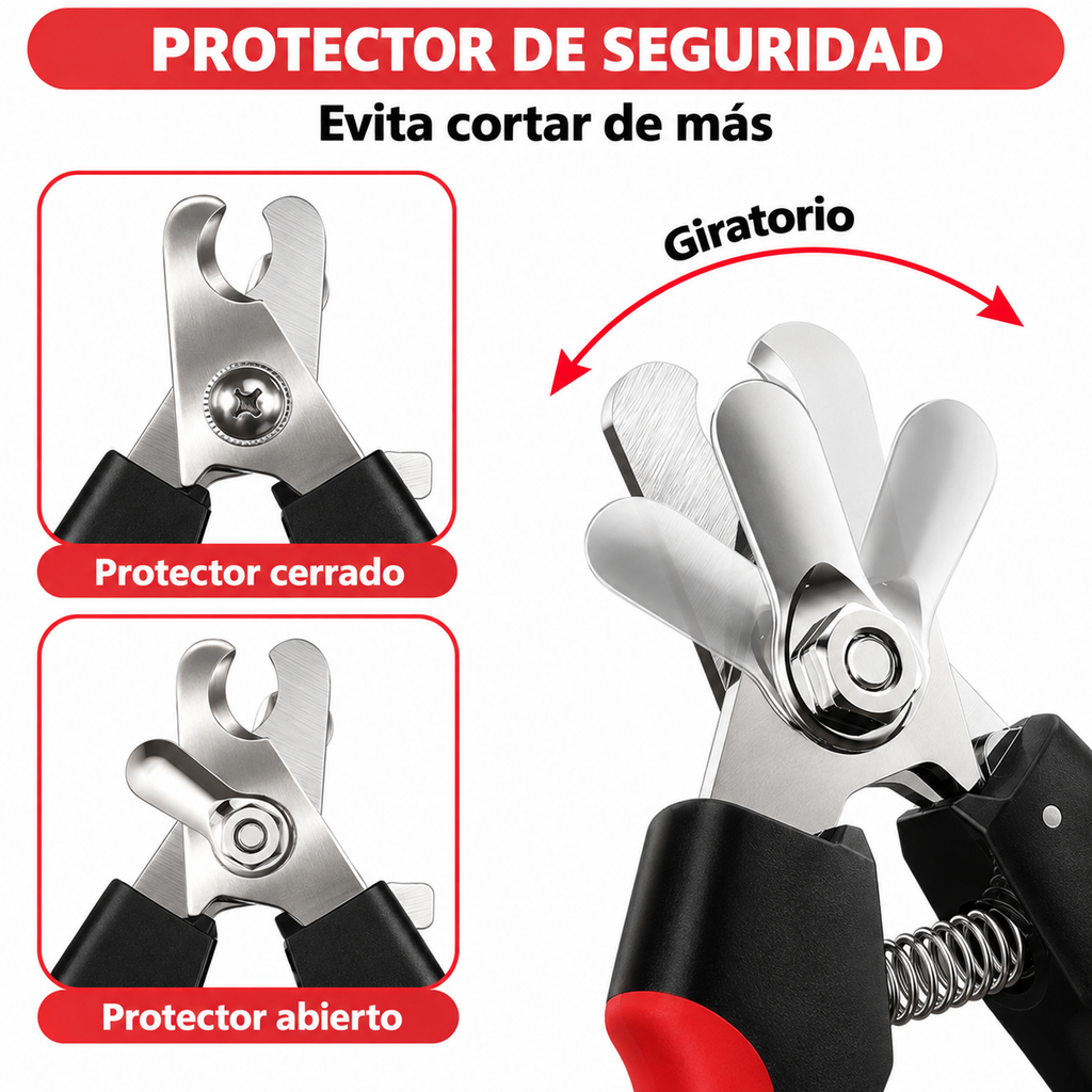 Cortaúñas Profesional para Perros y Gatos – Acero Inoxidable con Lima